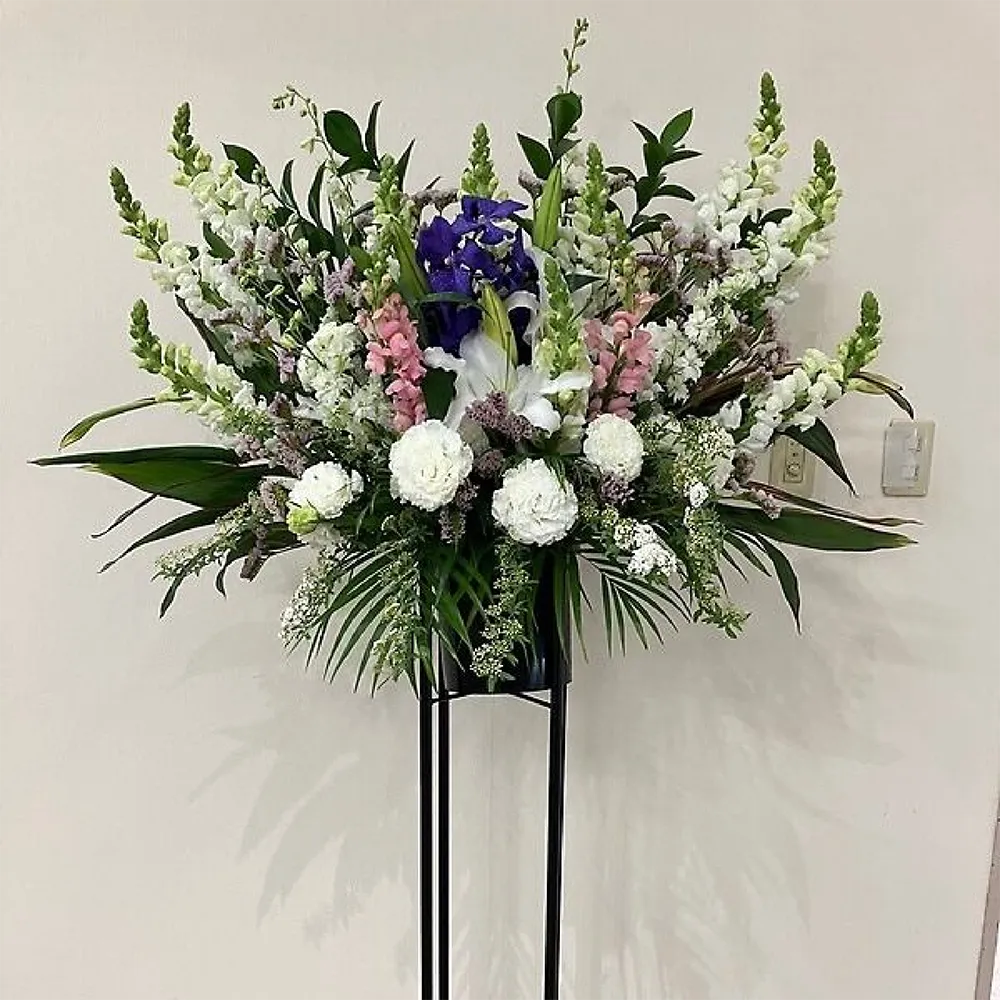 【ご仏事】スタンド花 1段（水戸市内のみお届け可）（TS4）